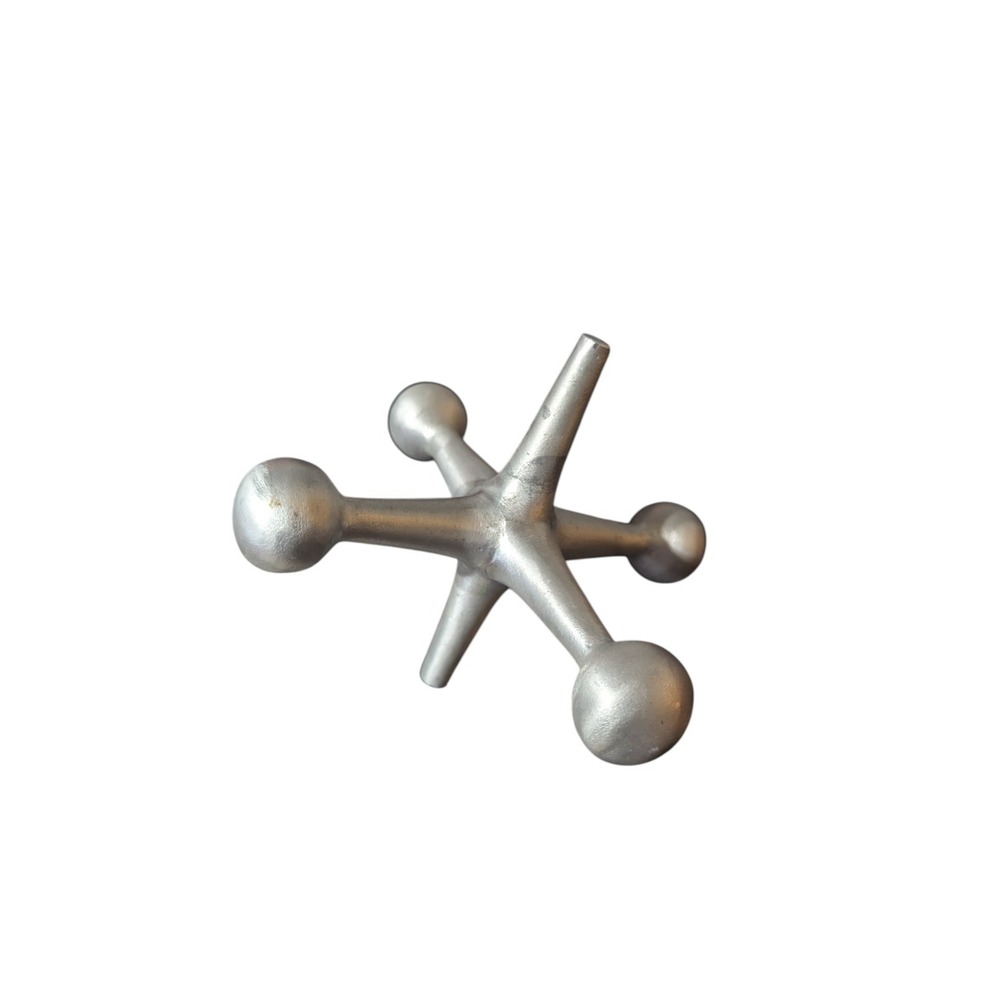 Vintage Oversized Aluminum Jacks‎ Sculpture Mid Century Modern Atomic Decor